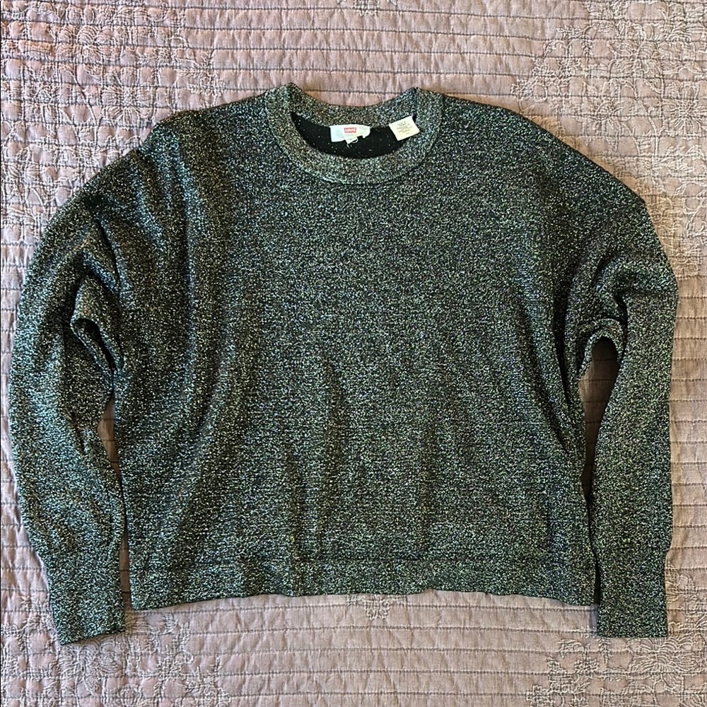 Levi’s Black/Silver Lightweight Wool Sweater - Large